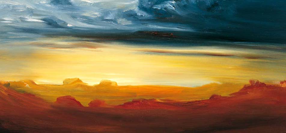 Mountain Sunset 2 - Limited Edition Signed Lithograph Collection of HRH Prince Khalid Al Faisal bin Abdul Aziz Al-Saud,